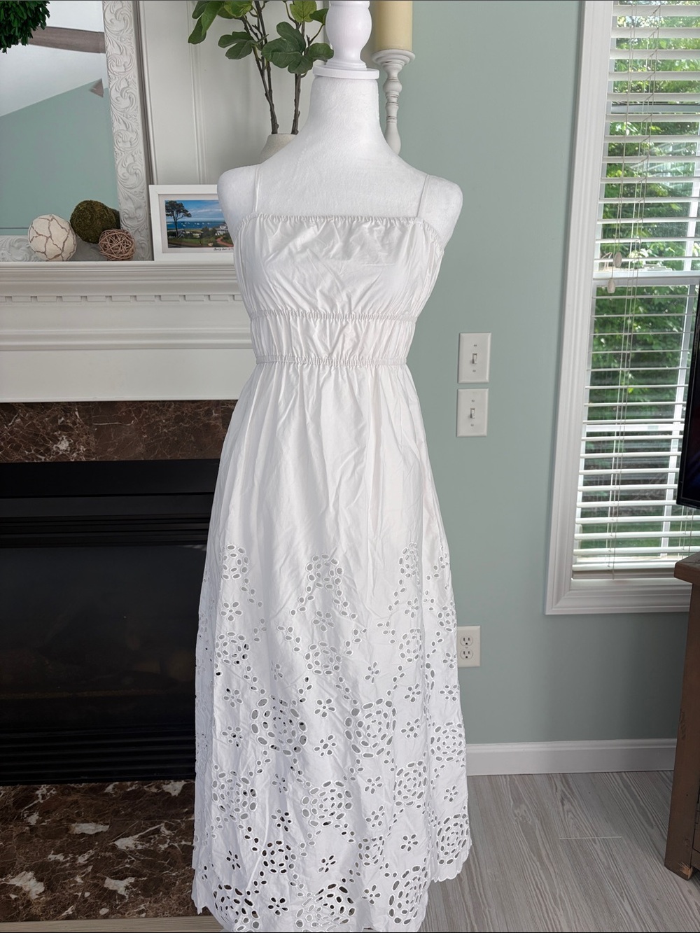 Madewell White Eyelet Maxi Sundress